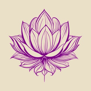 Lotus Flower - Floral Print T-Shirt