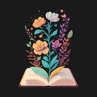 Flowers growing from book T-Shirt