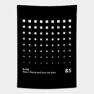 A-Ha / Here I Stand & Face The Rain / Minimal Graphic Design Tribute Tapestry