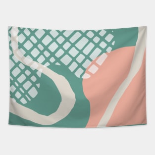 Abstract Lines And Soft Colors Tapestry