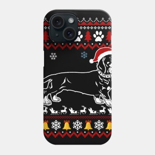 Christmas Weiner Daschund T-shirt Doxie in Dog Dress Phone Case