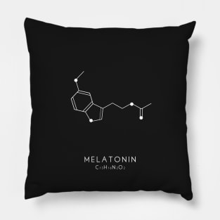 Melatonin Molecular Structure - Black Pillow