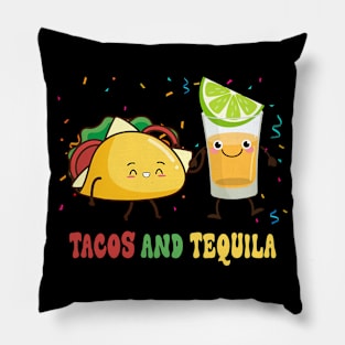 Mexican Tacos And Tequila Cinco De Mayo Mexican Food Tacos Pillow