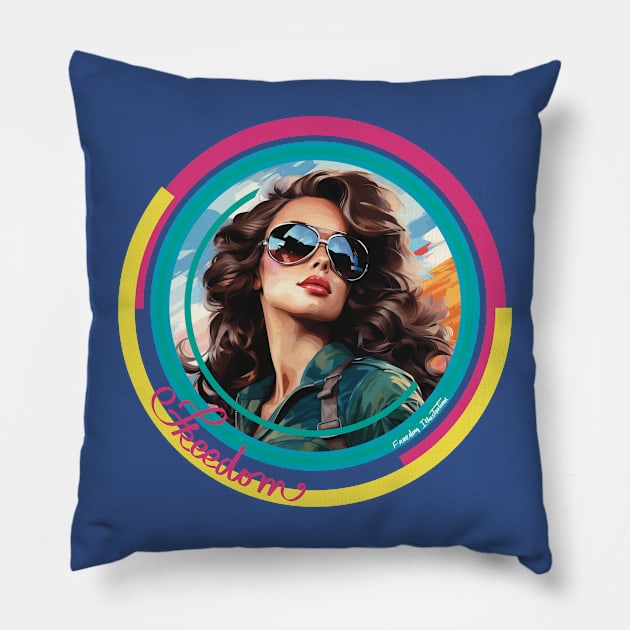 Pinup 7 Pillow by FreedomIllustrations