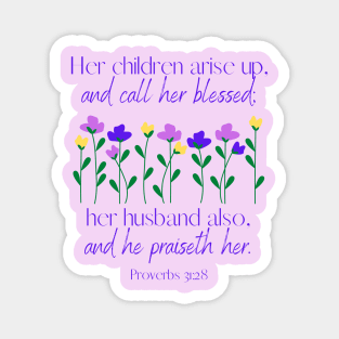 Proverbs Mother (dark text) Magnet