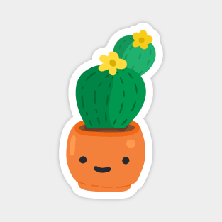 cute little poted cactus design Magnet