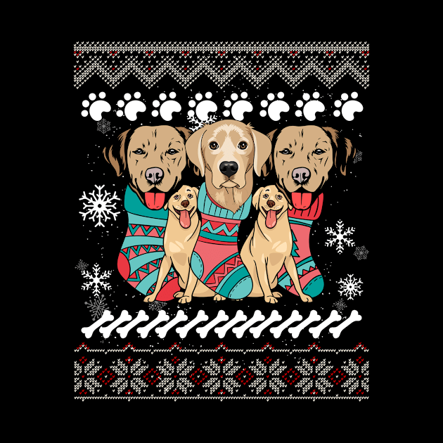 Funny Labrador Retriever Dog Paws Christmas Socking Gifts by thuden1738