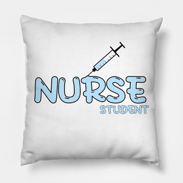 Nurse Student Blue Pillow by MedicineIsHard