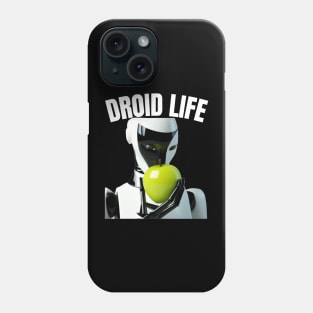 Droid Life Funny Androids Eating Apples Technology Engineering Robot Phone Case