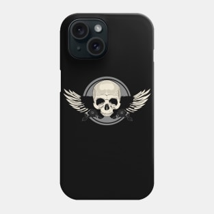 Wing Skull - BLACK & WHITE Phone Case