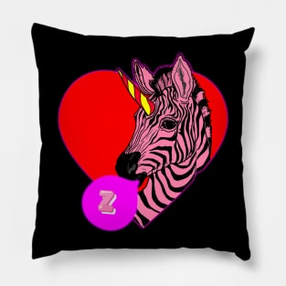 Zebra Bubble Gum Pillow