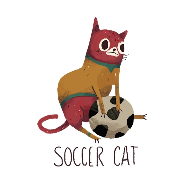 Silly Red Soccer Cat by Qakie