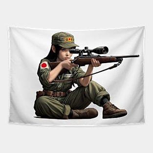 Sniper Girl Tapestry