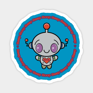 Beep Boop Beep Happy Robot Magnet