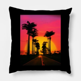 Sunset drive Pillow