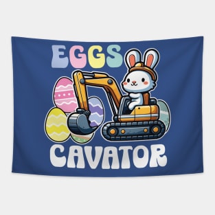 Eggscavator Easter Bunny Tapestry