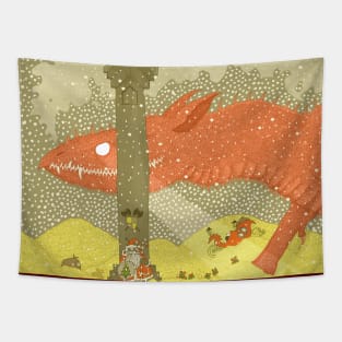 Winter Dragon Cave Tapestry