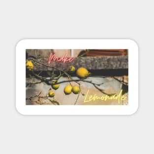 Make Lemonade - a colourful, optimistic, inspring design Magnet