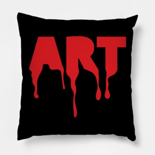 Melting Red Art Pillow