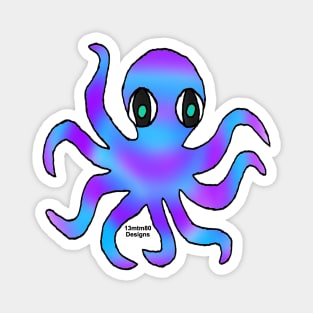 Blue Violet Octopus Magnet