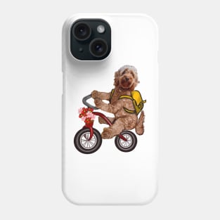 Puppy riding to adventure, cute cavapoo puppy dog for dog lovers Phone Case