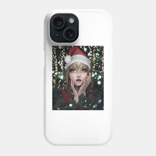 Portrait Of Anime Female Santa Phone Case