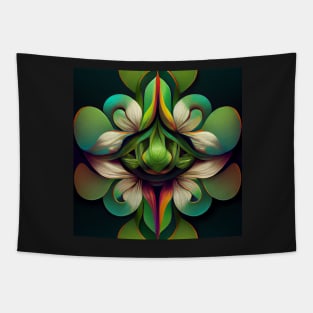 psychedelic fower&#39;s, green Tapestry