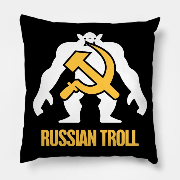 Funny Russian Troll / Internet Bot Pillow by MeatMan