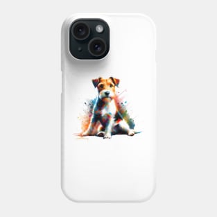 Parson Russell Terrier in Colorful Splashed Art Phone Case