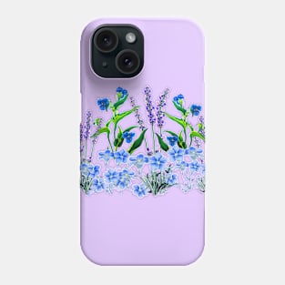 Lavender and Blue Flowers Phone Case