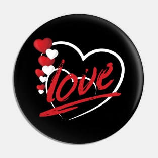 Love - Valentin - 2 Hearts - Love Pin