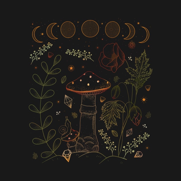 Goblincore Aesthetic Cottagecore Dark Academia Mushroom by gogo-jr