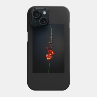 Red and White Gladioulus Phone Case