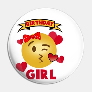 Emoji of Birthday Girl Pin