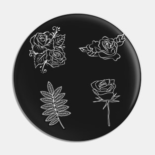 Three Roses Sticker Set Pin