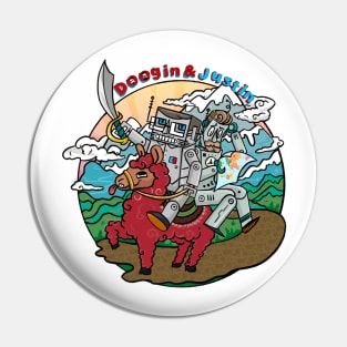 Doogin and Justin Logo Pin