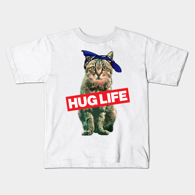 Hug Life Kitty Cat Thug Gangsta Kitty Cat Cat Kids T Shirt