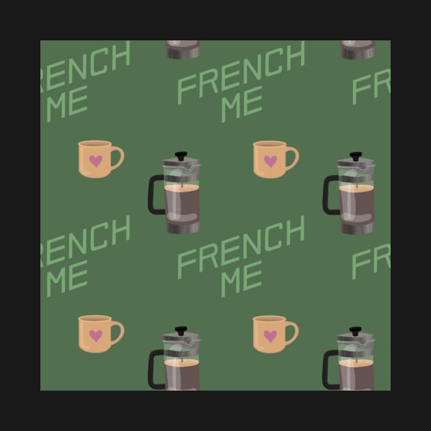 French Me Coffee Pattern by malaynab-artsy