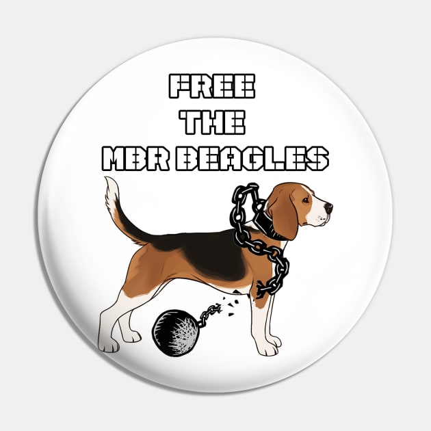 Free the MBR Beagles - Stop Animal Testing Pin by RichieDuprey