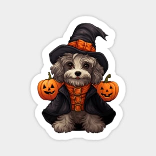 Halloween puppy Dog witch Magnet