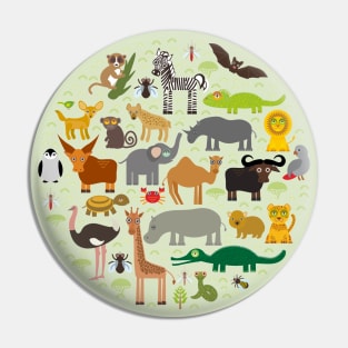 animals of Africa Pin