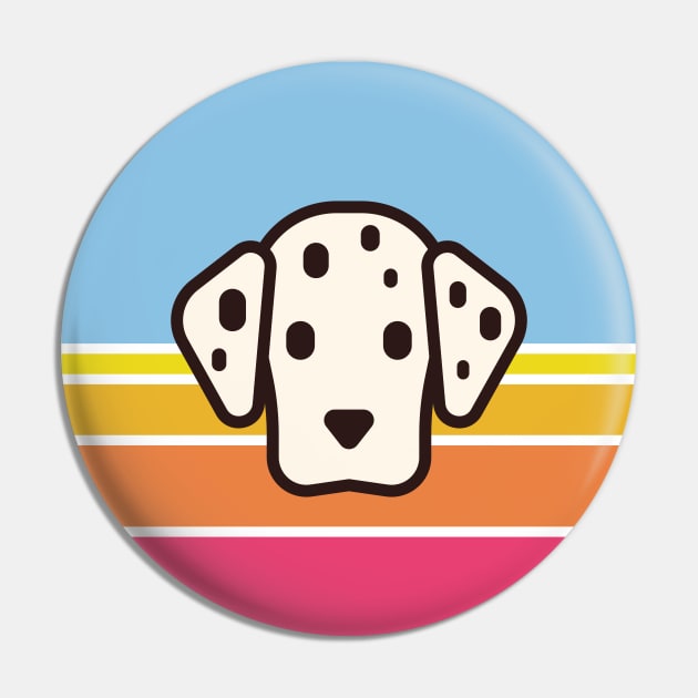 Sunset Walk with my Dalmatian Pin by PosterpartyCo