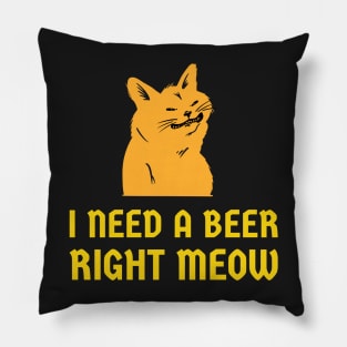 cat beer, cat drinking beer, beer cat, drinking cat, beer, cat, beer drinking gift, drinking animal Pillow