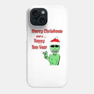 Funny Christmas Happy New Year Alien meme Phone Case