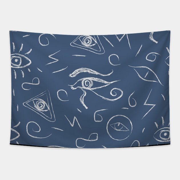 Eye Pattern Tapestry by Kristina Stellar Scandinavian Land