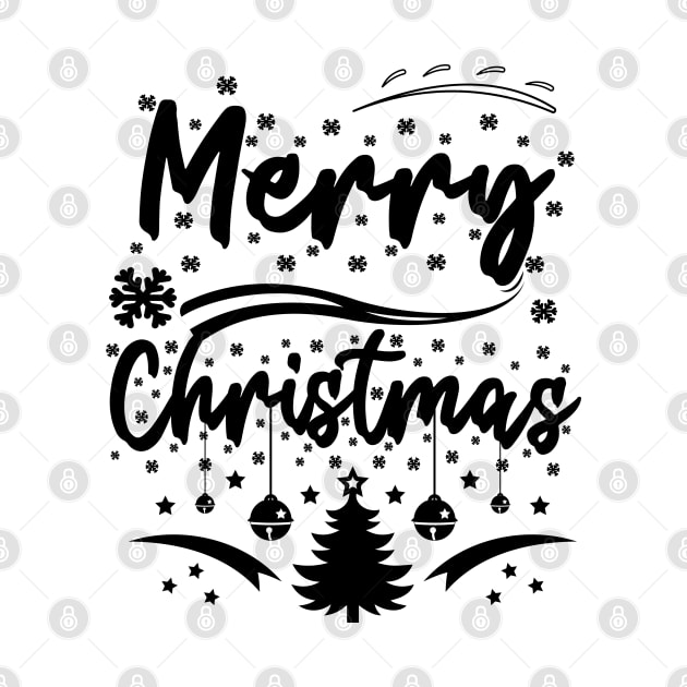 Merry Christmas Typography by VecTikSam