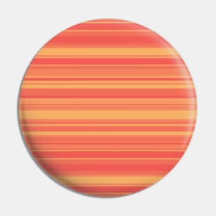 Vibrant Orange Stripes Pattern Pin