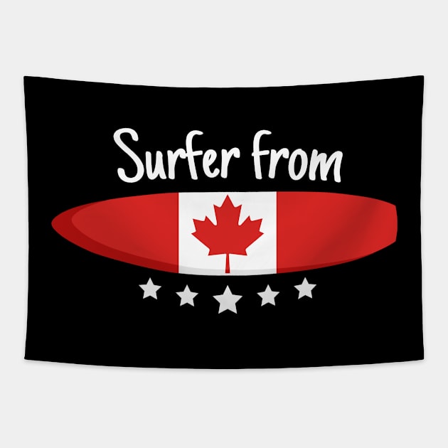 Surfer from Canada Tapestry by LiquidLine