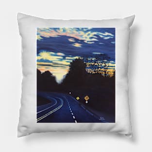 'ON A LONELY ROAD' Pillow