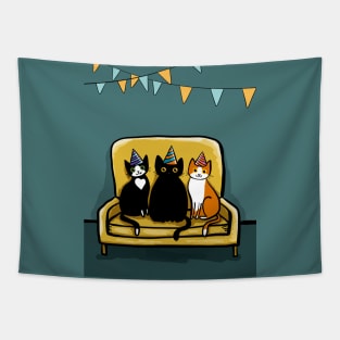 Party Hat Cats Tapestry